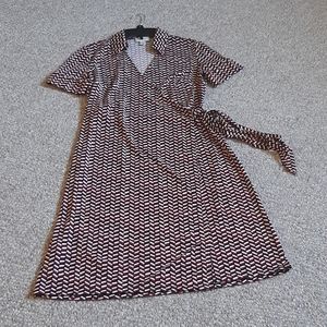 Ann Taylor Loft Wrap Midi Dress.